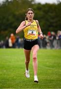 13 October 2024; Fiona Everard of Bandon AC, Cork, on her way to finishing third in the senior women's 6000m during the Autumn Open International Cross Country Festival and National Juvenile Relays at the Sport Ireland National Cross Country Track in Abbotstown, Dublin. Photo by Seb Daly/Sportsfile
