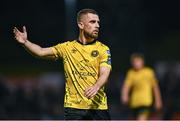 14 October 2024; Aaron Bolger of St Patrick's Athletic during the SSE Airtricity Men's Premier Division match between Bohemians and St Patrick's Athletic at Dalymount Park in Dublin. Photo by Tyler Miller/Sportsfile