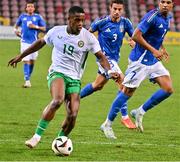15 October 2024; Aidomo Emakhu of Republic of Ireland during UEFA European U21 Championship qualifier match between Italy and Republic of Ireland at Stadio Nereo Rocco in Trieste, Italy. Photo by Igor Kupljenik/Sportsfile
