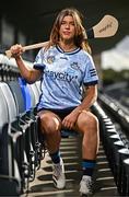 17 October 2024; Dublin GAA and Staycity Aparthotels have revealed their new alternate kit that will be worn in select matches throughout the 2025 and 2026 seasons. In attendance at Parnell Park to launch the jersey is Dublin camogie player Emma O'Byrne. The jersey is designed to pay homage to the city's famous landmarks and rich cultural history. Photo by Sam Barnes/Sportsfile