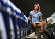 17 October 2024; Dublin GAA and Staycity Aparthotels have revealed their new alternate kit that will be worn in select matches throughout the 2025 and 2026 seasons. In attendance at Parnell Park to launch the jersey is Dublin camogie player Emma O'Byrne. The jersey is designed to pay homage to the city's famous landmarks and rich cultural history. Photo by Sam Barnes/Sportsfile