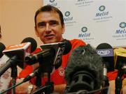 23 August 2004; Pat Fenlon, Shelbourne manager, during a press conference in advance of the UEFA Champions League, 3rd round second leg qualifier game against Deportivo La Coruna on Tuesday. Hotel Melia Maria Pita, La Coruna, Spain. Picture credit; David Maher / SPORTSFILE