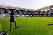 23 August 2004;  Shelbourne captain Owen Heary in action during squad training at the Riazor stadium in advance of the UEFA Champions League, 3rd round second leg qualifier game against Deportivo La Coruna on Tuesday. La Coruna, Spain. Picture credit; David Maher / SPORTSFILE