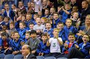 25 September 2013; Pupils from St. Kevin's BNS, Tallaght, during the launch of the Basketball Ireland 2013/2014 Season at the National Basketball Arena, Tallaght, Dublin. Picture credit: Barry Cregg / SPORTSFILE