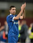 24 September 2013; Stephen Bradley, Limerick FC, applauds supporters after victory over Shamrock Rovers. Airtricity League Premier Division, Limerick FC v Shamrock Rovers, Thomond Park, Limerick. Picture credit: Diarmuid Greene / SPORTSFILE
