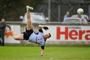 25 September 2013; Philip McMahon, Dublin takes a shot on goal, during the GOAL Challenge charity match. Dublin Goal challenge, Parnell Park, Dublin.  Picture credit: Barry Cregg / SPORTSFILE