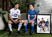 26 September 2013; EA SPORTS™ celebrates the launch of FIFA 14 with the creation of an exclusive League of Ireland FIFA 14 cover, which football fans can download for free when the game launches tomorrow, Friday September 27th. Back by popular demand, this sleeve will feature Patrick Hoban from Dundalk FC and Shane Tracy from Limerick FC alongside the FIFA 14 global cover star Lionel Messi. FIFA 14 will be available from Gamestop, XtraVision, HMV and Smyths stores nationwide from midnight tonight. Pictured at the event is Patrick Hoban, from Dundalk FC, left, and Shane Tracy, from Limerick FC. LOI FIFA 14 Cover Revealed, 27 Lower Lesson Street, Dublin.  Picture credit: Stephen McCarthy / SPORTSFILE