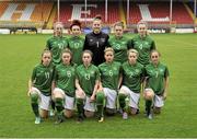 26 September 2013; The Republic of Ireland team. UEFA Women’s U19 First Qualifying Round Group 2, Republic of Ireland v Denmark, Tolka Park, Dublin. Picture credit: Pat Murphy / SPORTSFILE