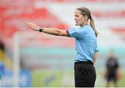 26 September 2013; Florence Guillemin, referee. UEFA Women’s U19 First Qualifying Round Group 2, Republic of Ireland v Denmark, Tolka Park, Dublin. Picture credit: Pat Murphy / SPORTSFILE