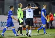 27 September 2013; Patrick Hoban, Dundalk, reacts after missing a chance on goal. Airtricity League Premier Division, Dundalk v Limerick, Oriel Park, Dundalk, Co. Louth. Photo by Sportsfile
