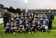 27 September 2013; Rathdrum RFC with Leinster's Leo Auva'a ahead of the half-time mini games. Celtic League 2013/14, Round 4, Leinster v Cardiff Blues, RDS, Ballsbridge, Dublin. Picture credit: Stephen McCarthy / SPORTSFILE