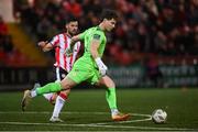 14 October 2024; Sligo Rovers goalkeeper Edward McGinty during the SSE Airtricity Men's Premier Division match between Derry City and Sligo Rovers at The Ryan McBride Brandywell Stadium in Derry. Photo by Stephen McCarthy/Sportsfile