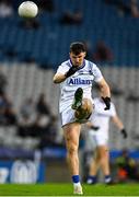 18 October 2024; Diarmuid Murtagh of Connacht kicks a two point score from outside the 40m arc, in the 12th minute of the first quarter, during the Allianz GAA Football Interprovincial Championship Semi-Final match between Munster and Ulster at Croke Park in Dublin. Photo by Stephen Marken/Sportsfile