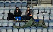 18 October 2024; Football Review Committee member Éamonn Fitzmaurice, left, providing analysys with TG4 commentator Briain Tyres during the Allianz GAA Football Interprovincial Championship semi-final match between Munster and Ulster at Croke Park in Dublin. Photo by Brendan Moran/Sportsfile