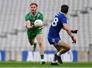 19 October 2024; Ronan Wallace of Leinster in action against Chris Og Jones of Munster during the Allianz GAA Football Interprovincial Championship Shield Final match between Leinster and Munster at Croke Park in Dublin. Photo by Stephen Marken/Sportsfile