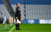 19 October 2024; Linesman Fergal Kelly during the Allianz GAA Football Interprovincial Championship Shield Final match between Leinster and Munster at Croke Park in Dublin. Photo by Shauna Clinton/Sportsfile