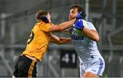 19 October 2024; Aidan O’Shea of Connacht is tackled by Padraig Faulkner of Ulster during the Allianz GAA Football Interprovincial Championship Final match between Connacht and Ulster at Croke Park in Dublin. Photo by Shauna Clinton/Sportsfile