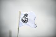 20 October 2024; A sideline flag flutters in the strong winds before the Offaly County Senior Club Hurling Championship final match between Kilcormac-Killoughey and Ballinamere at Glenisk O'Connor Park in Tullamore, Offaly. Photo by Tom Beary/Sportsfile