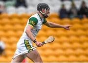 20 October 2024; Dan Ravenhill of Ballinamere celebrates after scoring his side's first goal during the Offaly County Senior Club Hurling Championship final match between Kilcormac-Killoughey and Ballinamere at Glenisk O'Connor Park in Tullamore, Offaly. Photo by Tom Beary/Sportsfile