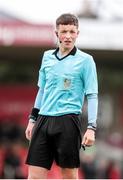 20 October 2024; Referee Bobby Jack Coonan during the EA SPORTS MU15 LOI Michael Hayes Cup match between Cork City and St Patrick’s Athletic at Turner’s Cross in Cork. Photo by Michael P Ryan/Sportsfile