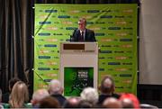 24 October 2024; Ard Stiúrthóir of the GAA Tom Ryan during opening ceremony of the O'Neills.com World 4-Wall Championships at the Hotel Kilkenny in Kilkenny. Photo by Stephen Marken/Sportsfile