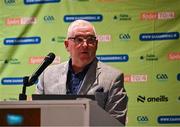 24 October 2024; Cormac Farrell business marketing manager of O’Neills  during opening ceremony of the O'Neills.com World 4-Wall Championships at the Hotel Kilkenny in Kilkenny. Photo by Stephen Marken/Sportsfile