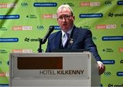 24 October 2024; President of GAA Handball Conor McDonnell during opening ceremony of the O'Neills.com World 4-Wall Championships at the Hotel Kilkenny in Kilkenny. Photo by Stephen Marken/Sportsfile