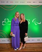 24 October 2024; Paralympics Ireland hosted their Paris 2024 Ball at the RDS in Dublin this evening. The event was held to honour and celebrate the outstanding achievements and contributions of all those involved in the success of the Paralympic Games in Paris. Pictured are Paralympian Richael Timothy, left, and Jennifer Downey during the event at the RDS in Dublin. Photo by Sam Barnes/Sportsfile