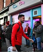 25 October 2024; Patrick Hoban of Derry City arrives before the SSE Airtricity Men's Premier Division match between St Patrick's Athletic and Derry City at Richmond Park in Dublin. Photo by David Fitzgerald/Sportsfile