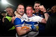 25 October 2024; Ronan McRory of Errigal Ciaran, left, celebrates after the Tyrone County Senior Club Football Championship final match between Errigal Ciarán and Trillick at O'Neills Healy Park in Omagh, Tyrone. Photo by Ramsey Cardy/Sportsfile