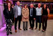 25 October 2024; In attendance during the 2024 TG4 Teams of the Championship awards night at Croke Park, Dublin, are, from left, Bernie Kearns, Ed Burke, Doreen Sawyer, Fran Mullins, Ken Sawyer and Rachel Sawyer.  Photo by Brendan Moran/Sportsfile