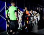 25 October 2024; Bohemians players including goalkeeper James Talbot wait in the tunnel before the SSE Airtricity Men's Premier Division match between Waterford and Bohemians at the Regional Sports Centre in Waterford. Photo by Michael P Ryan/Sportsfile