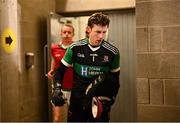 26 October 2024; Ballina Stephenites goalkeeper David Clarke makes his way to the pitch before the Mayo County Senior Club Football Championship final match between Ballina Stephenites and Knockmore at Hastings Insurance MacHale Park in Castlebar, Mayo. Photo by Piaras Ó Mídheach/Sportsfile