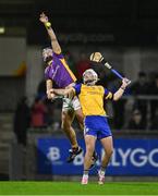 26 October 2024; Brian Sheehy of Kilmacud Crokes in action against Gavin King of Na Fianna during the Dublin County Senior Club Hurling Championship final match between Kilmacud Crokes and Na Fianna at Parnell Park in Dublin. Photo by Ben McShane/Sportsfile