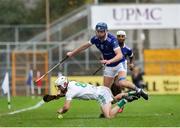 27 October 2024; Jamie Ryan of O’Loughlin Gaels in action against Robbie Donnelly of Thomastown during the Kilkenny County Senior Club Hurling Championship final match between O’Loughlin Gaels and Thomastown at UPMC Nowlan Park in Kilkenny. Photo by Michael P Ryan/Sportsfile