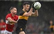 27 October 2024; David Shaw of Dr Crokes in action against Conor O'Sullivan of Dingle during the Kerry County Senior Club Football Championship final match between Dingle and Dr Crokes at Austin Stack Park in Tralee, Kerry. Photo by Brendan Moran/Sportsfile