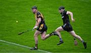 27 October 2024; Eoin O'Mahony of Garryspillane is tackled by Michael Cremin of Newcastle West during the Limerick County Premier Intermediate Hurling Championship final match between Garryspillane and Newcastle West at TUS Gaelic Grounds in Limerick. Photo by Ray McManus/Sportsfile