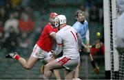 27 October 2024; Doon goalkeeper Tomás Lynch is beaten for Na Piarsaigh's second goal during the Limerick County Senior Club Hurling Championship final match between Na Piarsaigh and Doon at TUS Gaelic Grounds in Limerick. Photo by Ray McManus/Sportsfile