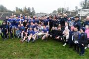 27 October 2024; The Scotstown team celebrates after winning The Mick Duffy cup during the Monaghan County Senior Club Football Championship final match between Clontibret O'Neills and Scotstown at St Tiernach's Park in Clones, Monaghan. Photo by Philip Fitzpatrick/Sportsfile