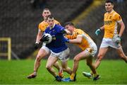27 October 2024; Darragh Murray of Scotstowvn in action against Dessie Mone of Clontibret during the Monaghan County Senior Club Football Championship final match between Clontibret O'Neills and Scotstown at St Tiernach's Park in Clones, Monaghan. Photo by Philip Fitzpatrick/Sportsfile