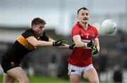 27 October 2024; Tom O'Sullivan of Dingle is tackled by Cian McMahon of Dr Crokes during the Kerry County Senior Club Football Championship final match between Dingle and Dr Crokes at Austin Stack Park in Tralee, Kerry. Photo by Brendan Moran/Sportsfile