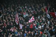 27 October 2024; Doon supporters before the Limerick County Senior Club Hurling Championship final match between Na Piarsaigh and Doon at TUS Gaelic Grounds in Limerick. Photo by Ray McManus/Sportsfile