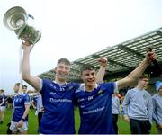 27 October 2024; Thomastown players Robbie Donnelly, left, and Colm Treacy celebrate  after the Kilkenny County Senior Club Hurling Championship final match between O’Loughlin Gaels and Thomastown at UPMC Nowlan Park in Kilkenny. Photo by Michael P Ryan/Sportsfile