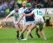 27 October 2024; Peter McDonald of Thomastown in action against Conor Kelly, left, and Conor Heary of O’Loughlin Gaels during the Kilkenny County Senior Club Hurling Championship final match between O’Loughlin Gaels and Thomastown at UPMC Nowlan Park in Kilkenny. Photo by Michael P Ryan/Sportsfile