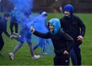 27 October 2024; Scotstown supporters celebrate after the Monaghan County Senior Club Football Championship final match between Clontibret O'Neills and Scotstown at St Tiernach's Park in Clones, Monaghan. Photo by Philip Fitzpatrick/Sportsfile