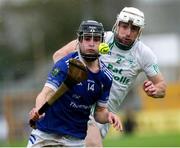 27 October 2024; Colm Treacy of Thomastown in action against Tony Forristal of O’Loughlin Gaels during the Kilkenny County Senior Club Hurling Championship final match between O’Loughlin Gaels and Thomastown at UPMC Nowlan Park in Kilkenny. Photo by Michael P Ryan/Sportsfile