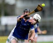 27 October 2024; Colm Treacy of Thomastown in action against Tony Forristal of O’Loughlin Gaels during the Kilkenny County Senior Club Hurling Championship final match between O’Loughlin Gaels and Thomastown at UPMC Nowlan Park in Kilkenny. Photo by Michael P Ryan/Sportsfile