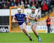 27 October 2024; Paddy Deegan of O’Loughlin Gaels in action against Rory Connellan of Thomastown during the Kilkenny County Senior Club Hurling Championship final match between O’Loughlin Gaels and Thomastown at UPMC Nowlan Park in Kilkenny. Photo by Michael P Ryan/Sportsfile