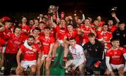 27 October 2024; Darragh O'Donovan of Doon lifts the John Daly Cup and celebrates with teammates after the Limerick County Senior Club Hurling Championship final match between Na Piarsaigh and Doon at TUS Gaelic Grounds in Limerick. Photo by Ray McManus/Sportsfile