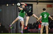 27 October 2024; Emmett Bradley of Glen in action against Conor Doherty of Newbridge during the Derry County Senior Club Football Championship final match between Glen and Newbridge at Celtic Park in Derry. Photo by Oliver McVeigh/Sportsfile